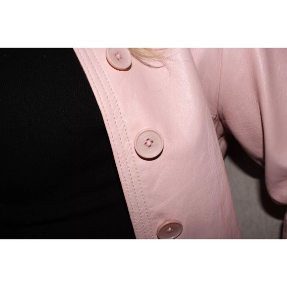 Vintage pink leather jacket - Picture 2 of 7